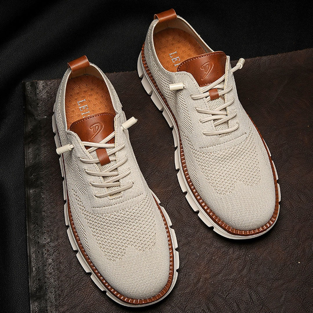Urban – Herren Sneaker Bequeme Schuhe aus Strick in Beige – Limitierte Auflage