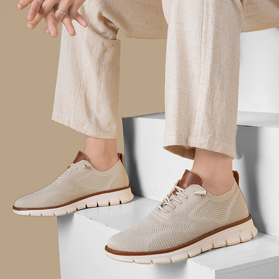 Urban – Herren Sneaker Bequeme Schuhe aus Strick in Beige – Limitierte Auflage