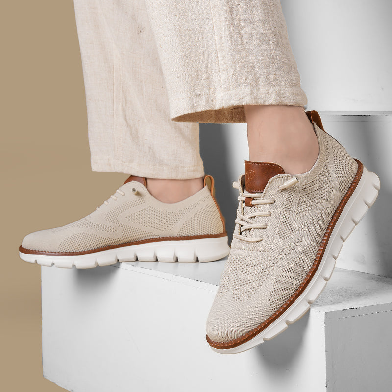 Urban – Herren Sneaker Bequeme Schuhe aus Strick in Beige – Limitierte Auflage