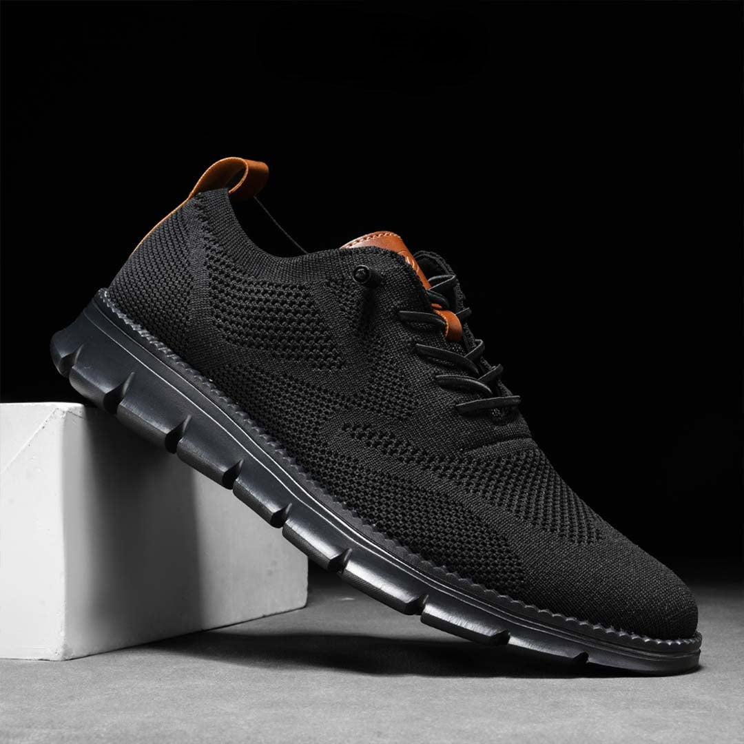 Urban Blackout – Herren Sneaker Ultrabequeme Allwetter-Schuhe aus Premium-Strick – Schwarz