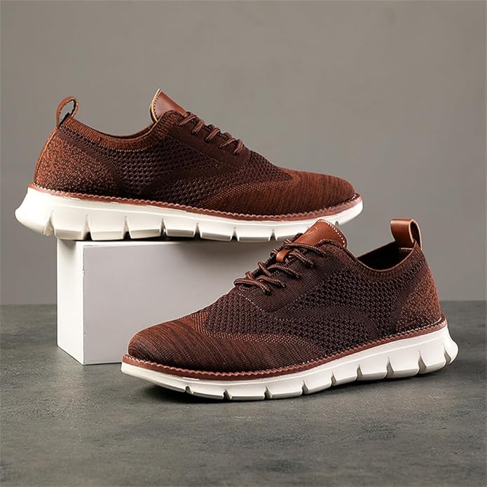 Swift – Herren Sneaker Ultrabequeme Allwetter-Schuhe aus Premium-Strick – Weinrot