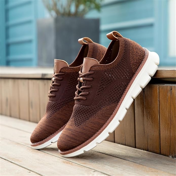 Swift – Herren Sneaker Ultrabequeme Allwetter-Schuhe aus Premium-Strick – Weinrot
