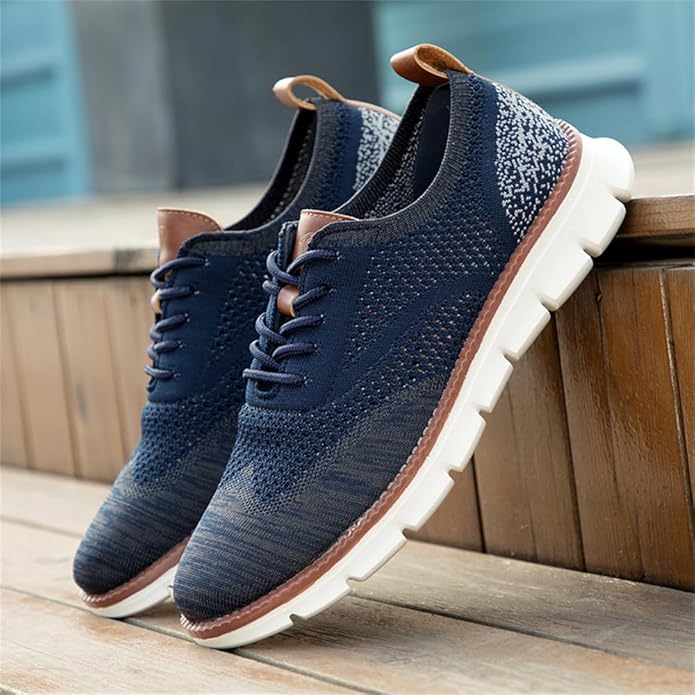 Swift – Herren Sneaker Ultrabequeme Allwetter-Schuhe aus Premium-Strick – Marineblau