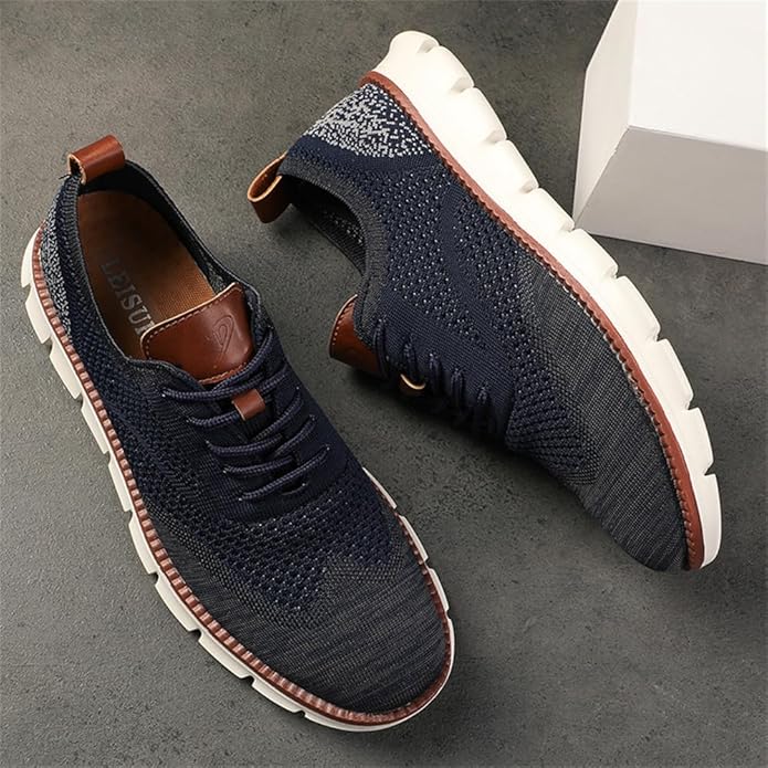 Swift – Herren Sneaker Ultrabequeme Allwetter-Schuhe aus Premium-Strick – Marineblau