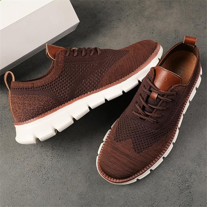 Swift – Herren Sneaker Ultrabequeme Allwetter-Schuhe aus Premium-Strick – Weinrot