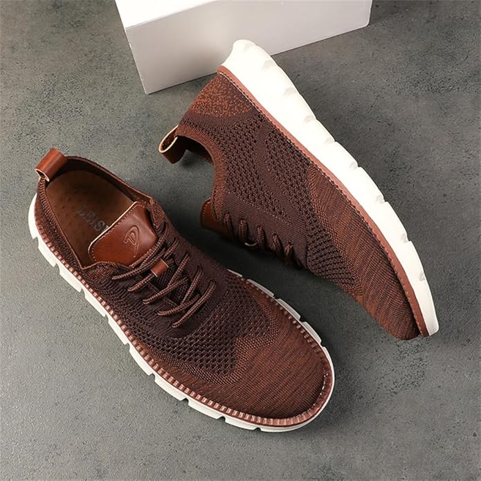 Swift – Herren Sneaker Ultrabequeme Allwetter-Schuhe aus Premium-Strick – Weinrot