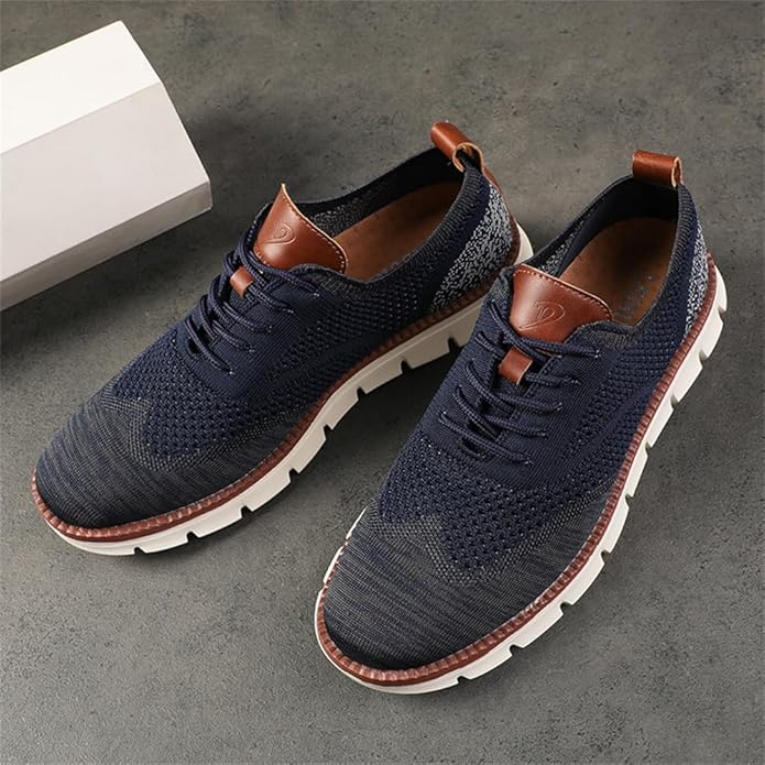 Swift – Herren Sneaker Ultrabequeme Allwetter-Schuhe aus Premium-Strick – Marineblau