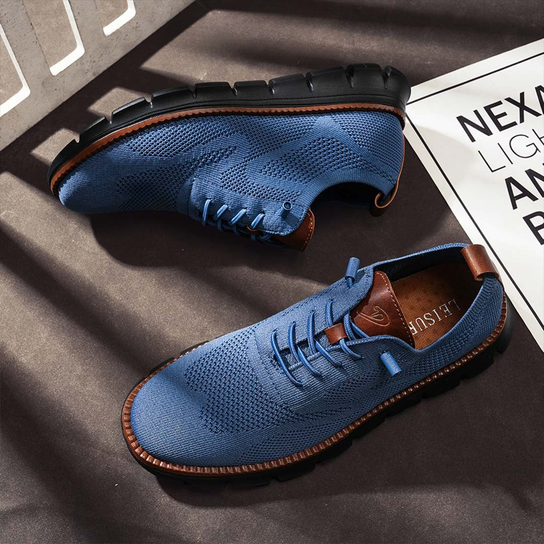 Urban Blackout – Herren Sneaker Ultrabequeme Allwetter-Schuhe aus Premium-Strick – Lapisblau