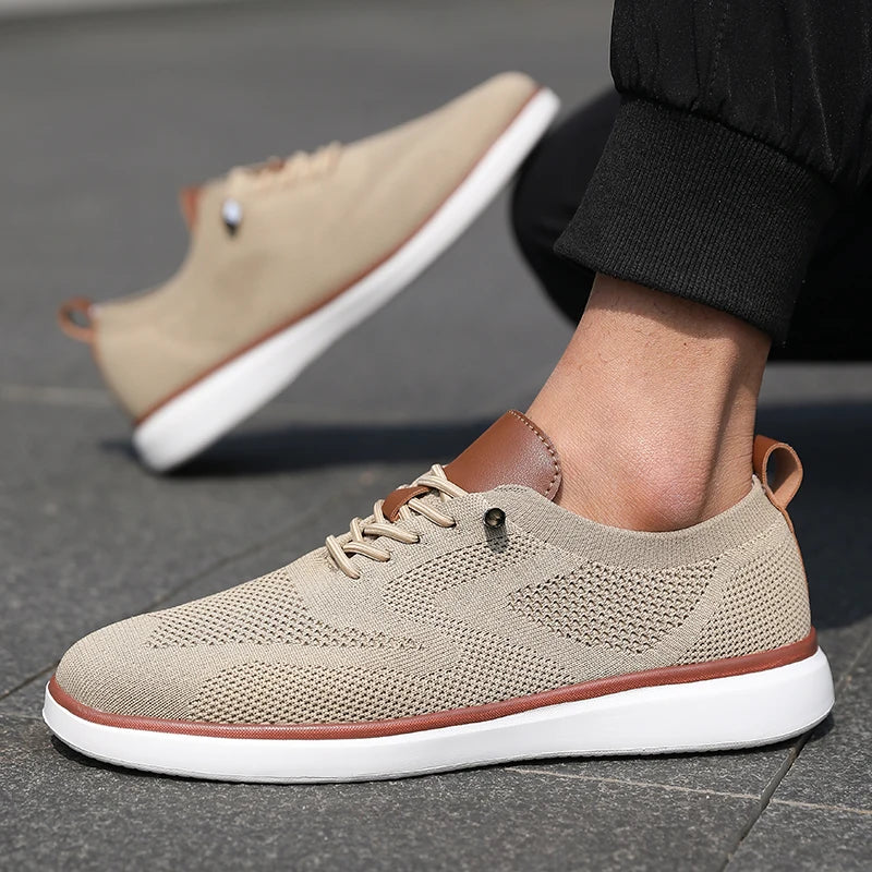 Urban Classic – Herren Sneaker Bequeme aus Strick in Beige