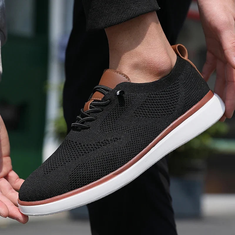 Urban Classic – Herren Sneaker Bequeme aus Strick in Schwarz