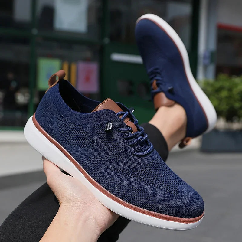 Urban Classic – Herren Sneaker Bequeme aus Strick in Marineblau