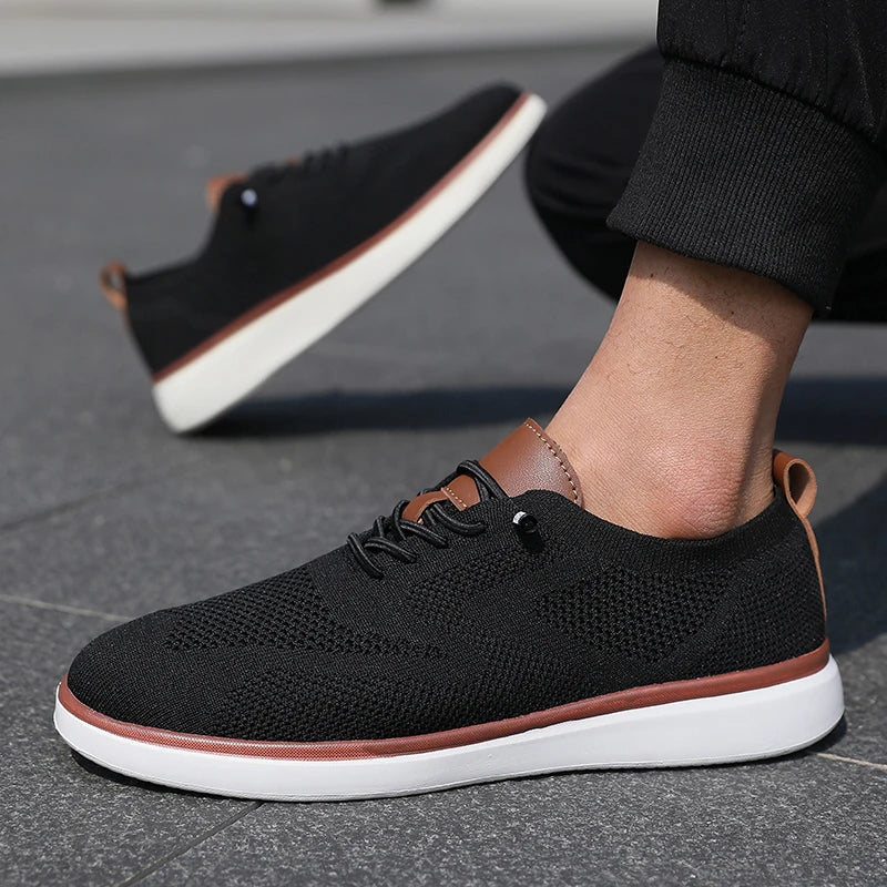 Urban Classic – Herren Sneaker Bequeme aus Strick in Schwarz
