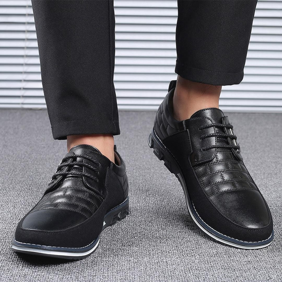 Oxford – Herren Oxford-Schuhe Ultrabequeme Allwetter-Schuhe aus Premium-Veganleder – Schwarz