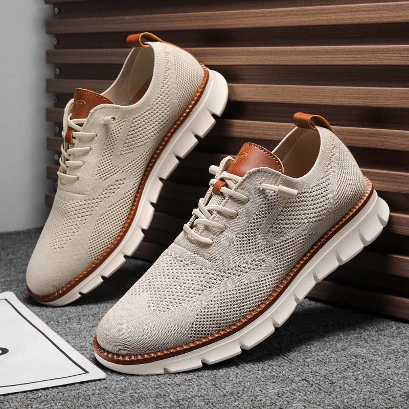 Urban – Herren Sneaker Bequeme Schuhe aus Strick in Beige – Limitierte Auflage