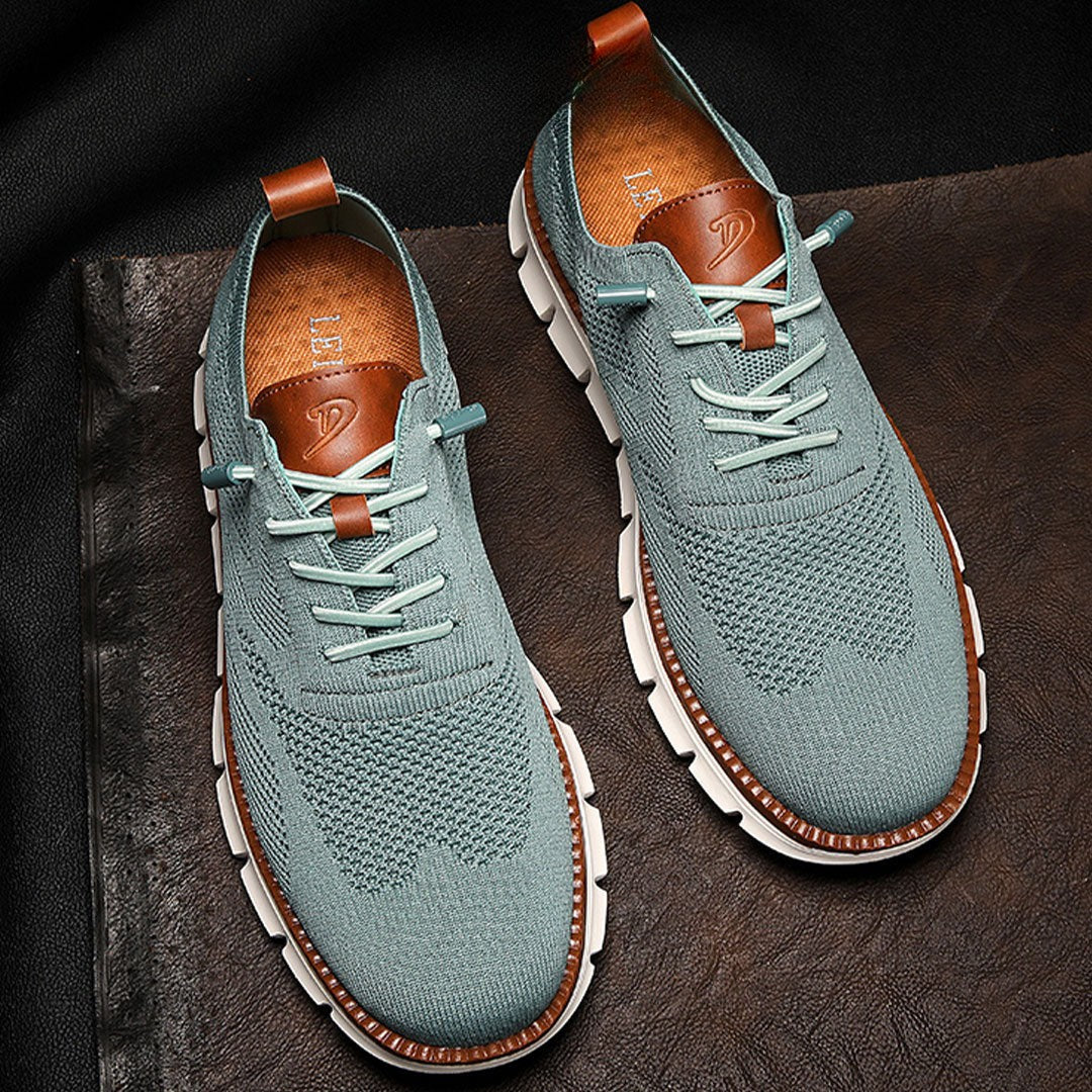 Urban – Herren Sneaker Bequeme Schuhe aus Strick in Petrol – Limitierte Auflage
