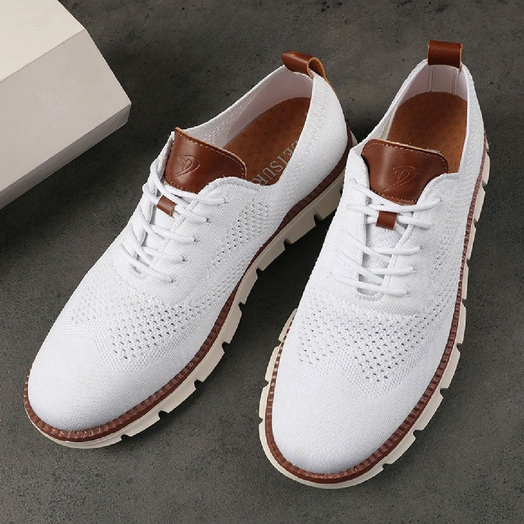 Swift – Herren Sneaker Ultrabequeme Allwetter-Schuhe aus Premium-Strick – Weiß