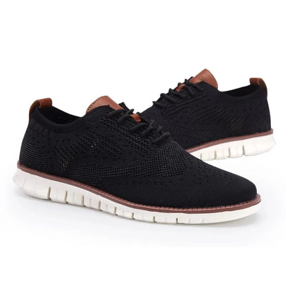 Swift – Herren Sneaker Ultrabequeme Allwetter-Schuhe aus Premium-Strick – Schwarz